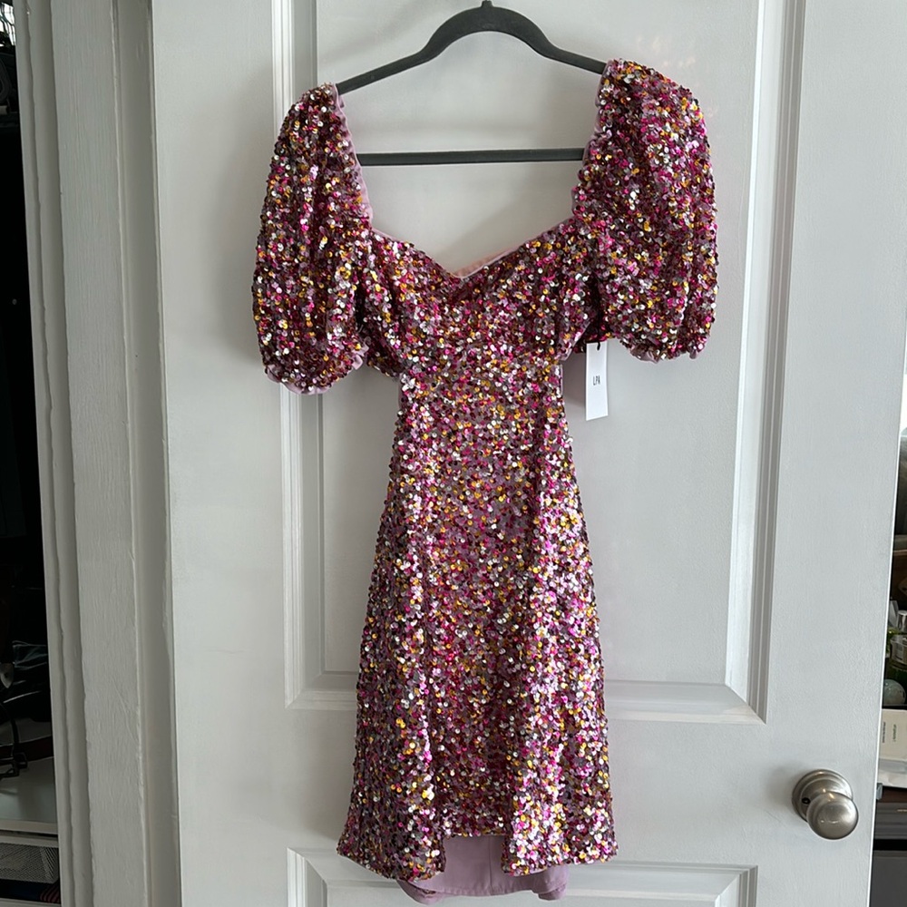 NWT LPA Ilana Dress in Multi Sequins